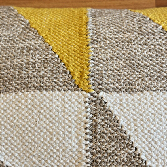 Project 62 Tufted Geometric Lumbar Throw Pillow 13" x 20" Cream Yellow Taupe - Picture 2 of 5